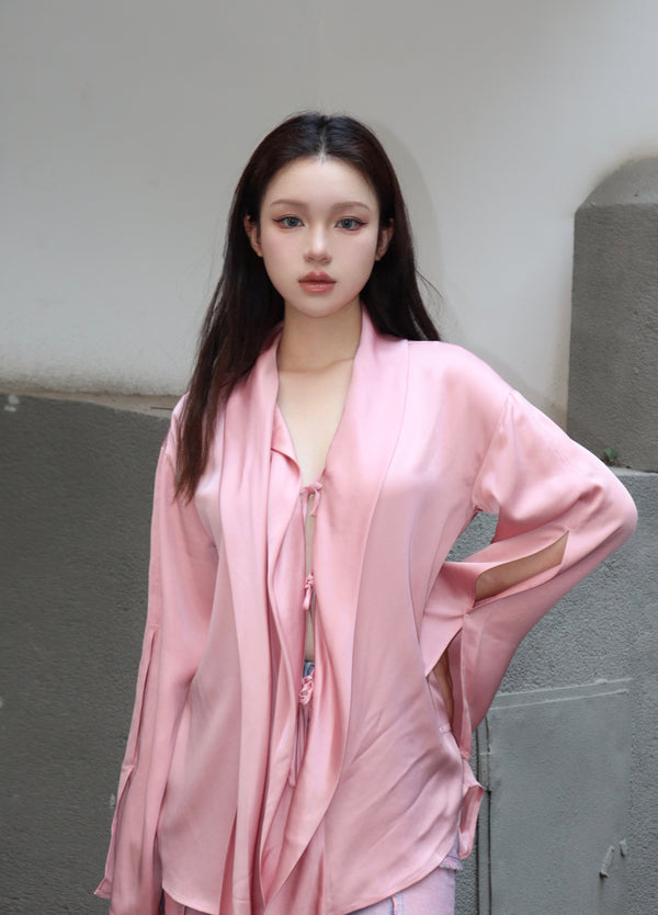 LEEWEI Pink Succo Blouse